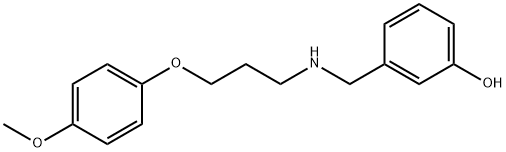 3-[[3-(4-甲氧基苯氧基)丙基]氨基甲基]苯酚, 907192-58-9, 结构式