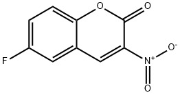 2H-1-Benzopyran-2-one, 6-fluoro-3-nitro- Structure