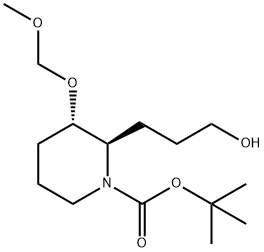 tert-butyl'(2R,3S)-2-(3-hydroxypropyl)-3-methoxymethoxypiperidine-1-carboxylate Structure