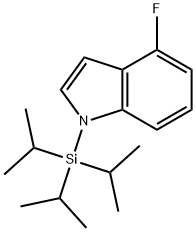 1H-Indole, 4-fluoro-1-[tris(1-methylethyl)silyl]- 化学構造式