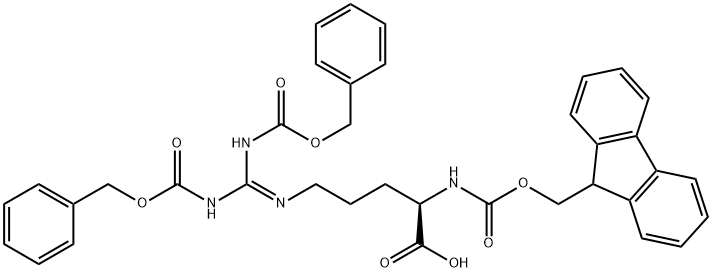 Fmoc-D-Arg(Z)2-OH, 910056-53-0, 结构式