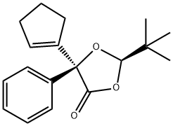 1,3-Dioxolan-4-one, 5-(1-cyclopenten-1-yl)-2-(1,1-dimethylethyl)-5-phenyl-, (2R,5R)-