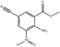 2-氨基-5-氰基-3-硝基苯甲酸甲酯, 910123-07-8, 结构式