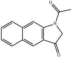 3H-Benz[f]indol-3-one, 1-acetyl-1,2-dihydro- 化学構造式