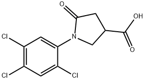 3-Pyrrolidinecarboxylic acid, 5-oxo-1-(2,4,5-trichlorophenyl)-,91058-46-7,结构式