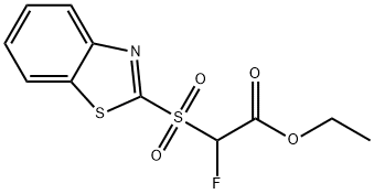 Acetic acid, 2-(2-benzothiazolylsulfonyl)-2-fluoro-, ethyl ester Struktur