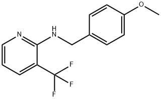 2-Pyridinamine, N-[(4-methoxyphenyl)methyl]-3-(trifluoromethyl)- Struktur