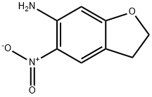 5-硝基-2,3-二氢苯并呋喃-6-胺, 911300-53-3, 结构式