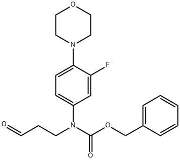 Carbamic acid, [3-fluoro-4-(4-morpholinyl)phenyl](3-oxopropyl)-, phenylmethyl ester (9CI),912552-55-7,结构式
