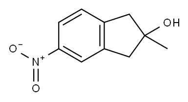 2-Methyl-5-nitro-2,3-dihydro-1H-inden-2-ol,913296-98-7,结构式