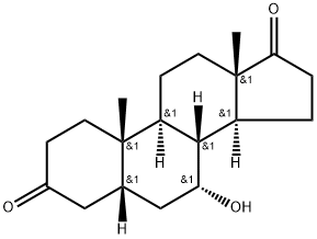 (5R,7R,8R,9S,10S,13S,14S)-7-hydroxy-10,13-dimethyldodecahydro-1H-cyclopenta[a]phenanthrene-3,17(2H,4H)-dione(WX116145) Struktur