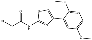 Acetamide, 2-chloro-N-[4-(2,5-dimethoxyphenyl)-2-thiazolyl]- Struktur