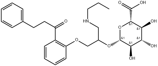 Propafenone Impurity 23 (Propafenone β-D-Glucuronide) Struktur