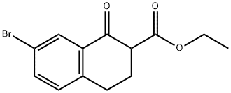 Ethyl 7-bromo-1-oxo-3,4-dihydro-2H-naphthalene-2-carboxylate 化学構造式