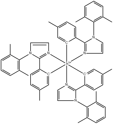 Tris[2-[1-(2,6-dimethylphenyl)-1H-imidazol-2-yl-κN3]-5-methylphenyl-κC]iridium Struktur