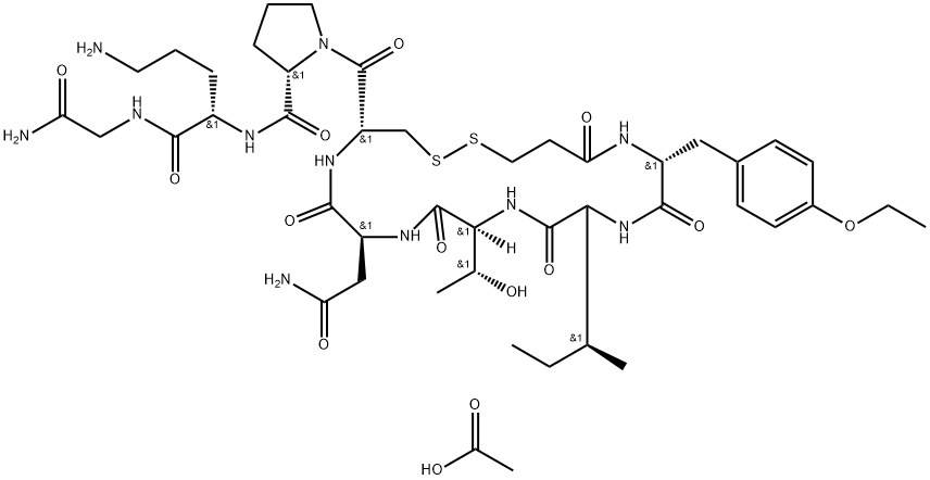 Atosiban Acetate Structure