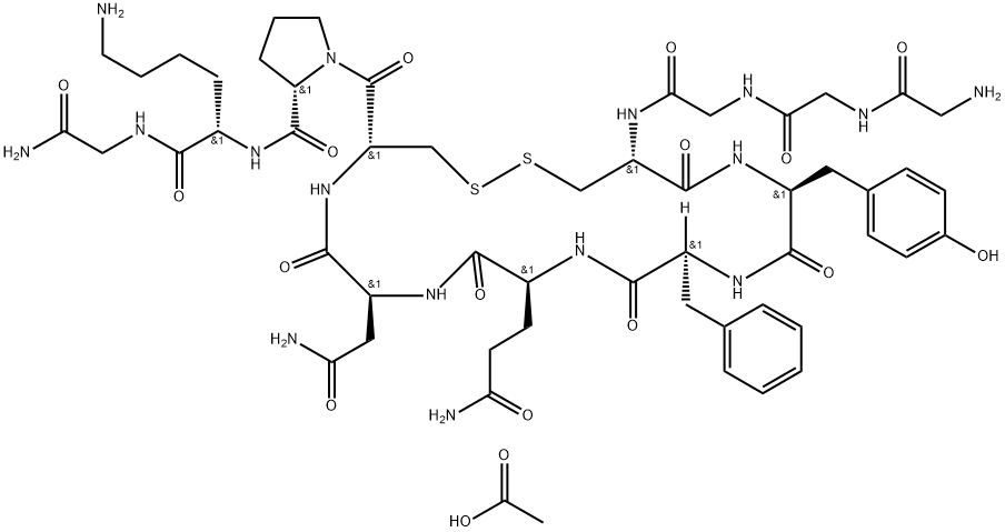 テルリプレシン酢酸塩 化学構造式