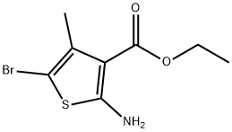 3-Thiophenecarboxylic acid, 2-amino-5-bromo-4-methyl-, ethyl ester Structure