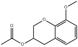 acetic acid (8-methoxy-3,4-dihydro-2H-1-benzopyran-3-yl) ester Structure