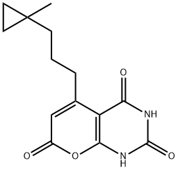 2H-Pyrano[2,3-d]pyrimidine-2,4,7(1H,3H)-trione, 5-[3-(1-methylcyclopropyl)propyl]- Structure