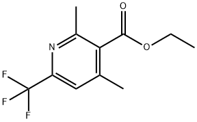 3-Pyridinecarboxylic acid, 2,4-dimethyl-6-(trifluoromethyl)-, ethyl ester Structure