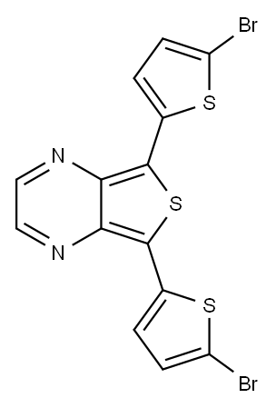 Thieno[3,4-b]pyrazine, 5,7-bis(5-bromo-2-thienyl)-, 916901-48-9, 结构式