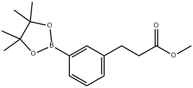 3-[3-(4,4,5,5-Tetramethyl-[1,3,2]dioxaborolan-2-yl)-phenyl]-propionic acid methyl ester Structure