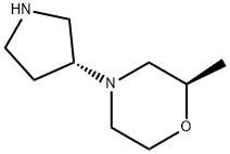 Morpholine, 2-methyl-4-[(3R)-3-pyrrolidinyl]-, (2R)- Structure