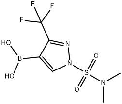Boronic acid, B-[1-[(dimethylamino)sulfonyl]-3-(trifluoromethyl)-1H-pyrazol-4-yl]-, 917900-37-9, 结构式