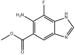 methyl 6-amino-7-fluoro-3H-benzimidazole-5-carboxylate 化学構造式