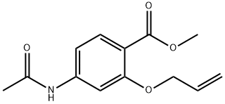 Benzoic acid, 4-(acetylamino)-2-(2-propen-1-yloxy)-, methyl ester Structure