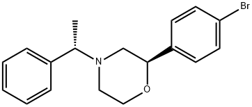 Morpholine, 2-(4-bromophenyl)-4-[(1S)-1-phenylethyl]-, (2R)- Struktur