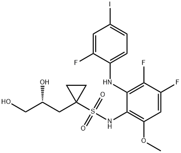 BAY 869766|N-[3,4-二氟-2-[(2-氟-4-碘苯基)氨基]-6-甲氧基苯基]-1-[(2R)-2,3-二羟基丙基]环丙烷磺酰胺