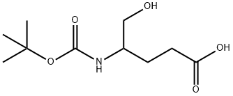 Pentanoic acid, 4-[[(1,1-dimethylethoxy)carbonyl]amino]-5-hydroxy- Structure