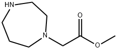 1H-1,4-Diazepine-1-acetic acid, hexahydro-, methyl ester Struktur