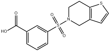3-{4H,5H,6H,7H-thieno[3,2-c]pyridine-5-sulfonyl}benzoic acid 结构式