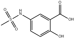2-Hydroxy-5-methanesulfonamidobenzoic Acid Structure