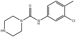 1-Piperazinecarboxamide, N-(3-chloro-4-methylphenyl)- 结构式