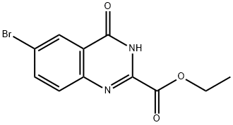 6-溴-4-氧代-3,4-二氢喹唑啉-2-羧酸乙酯 结构式