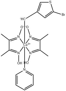 Cobalt, [(5-bromo-3-thienyl)methyl]bis[(2,3-butanedione dioximato)(1-)-N,N'](pyridine)-, (OC-6-12)- (9CI) Structure