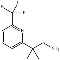 2-methyl-2-[6-(trifluoromethyl)pyridin-2-yl]propan-1-amine Struktur