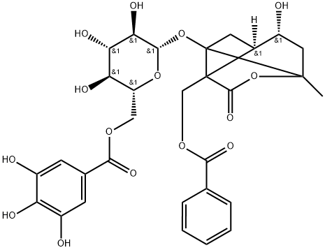 6'-O-没食子酰白芍苷,929042-36-4,结构式