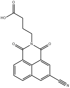 1H-Benz[de]isoquinoline-2(3H)-butanoic acid, 5-cyano-1,3-dioxo- 结构式