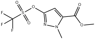 1H-Pyrazole-5-carboxylic acid, 1-methyl-3-[[(trifluoromethyl)sulfonyl]oxy]-, methyl ester Structure