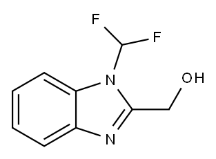 1H-Benzimidazole-2-methanol, 1-(difluoromethyl)- Structure