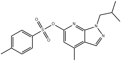 4-methyl-1-(2-methylpropyl)-1H-pyrazolo[3,4-b]pyridin-6-yl 4-methylbenzene-1-sulfonate 结构式