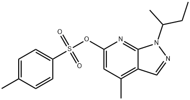 1-(butan-2-yl)-4-methyl-1H-pyrazolo[3,4-b]pyridin-6-yl 4-methylbenzene-1-sulfonate 结构式