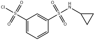 3-(环丙基氨磺酰基)苯-1-磺酰氯 结构式