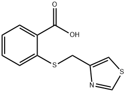 2-[(1,3-噻唑-4-基甲基)硫烷基]苯甲酸,930395-77-0,结构式