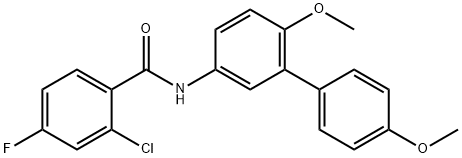 Benzamide, 2-chloro-N-(4',6-dimethoxy[1,1'-biphenyl]-3-yl)-4-fluoro-|Benzamide, 2-chloro-N-(4',6-dimethoxy[1,1'-biphenyl]-3-yl)-4-fluoro-